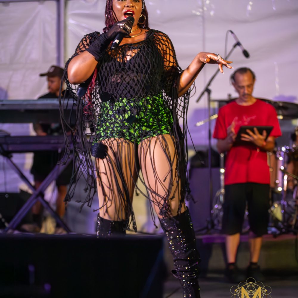 Nigerian artists performs during Reggae Fest at Hermann Square Houston August 13, 2023. (Photo by SAMUEL CALVIN/ Samuel Calvin) ( Photo Credit should read Samuel L. Calvin )